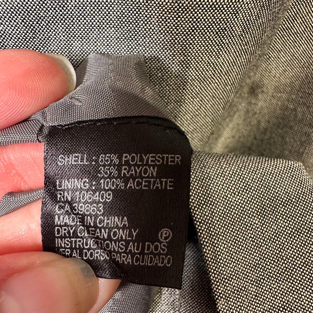 Tahari Arthur S. Levine 14 Fitted Sheath Dress Gray Professional Minimalist - Picture 7 of 7